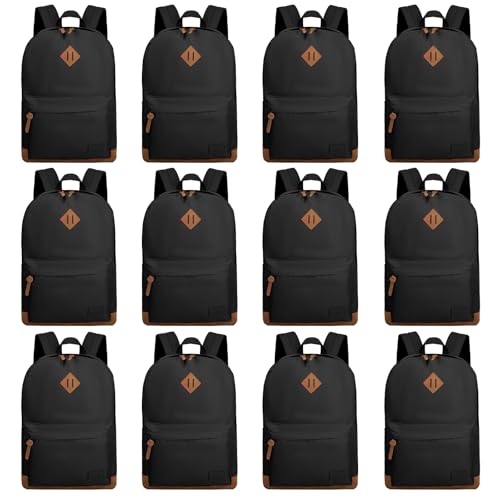 Goloni 12 Packs Classic Backpack with USB Charging Port,Laptop Backpack for Travel