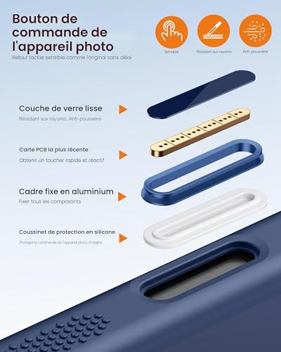 Coque iPhone 17 Pro Max silicone MagSafe bleu pour support de bureau - 7