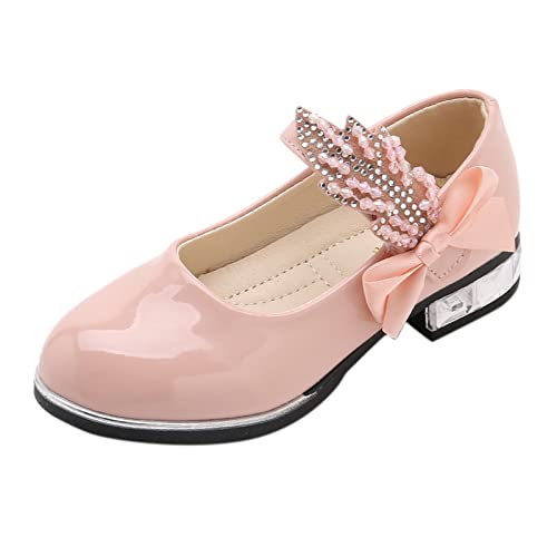 Baby Girl Shoes, 3-13 Years Little Girls Kids Low Heel Bowknot Princess Shoes Wedding School Party Dress Shoes