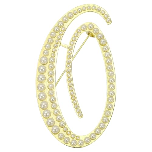 Image of PATIKIL Letter Brooch Pins, Pearl Initial Alphabet Letter Lapel Badges Pin for Women Men Girl Wife Suits Clothes Dress Bouquet Coat Hat Bag Craft Party