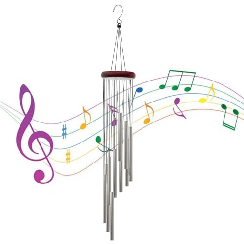 Carrillon de Viento Exterior,Timbre de Viento,Campanas de Viento de Madera,Campanas de Jardín de Metal,Carrillones de Viento,Carillón Campanas de Viento Exterior para Jardin Balcón Hogar Decoracion