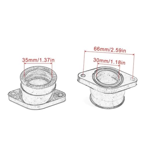 Solución de admisión para carburador de Yamaha XT550 1982-1983 de goma 6