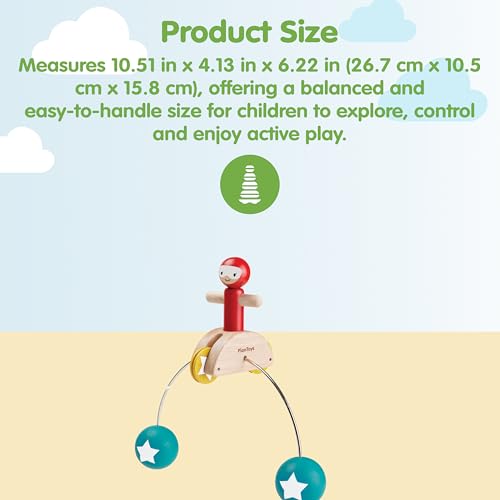 Riding Acrobat Plan Toys jouet d'éveil en bois suspendu pour bébé - 2