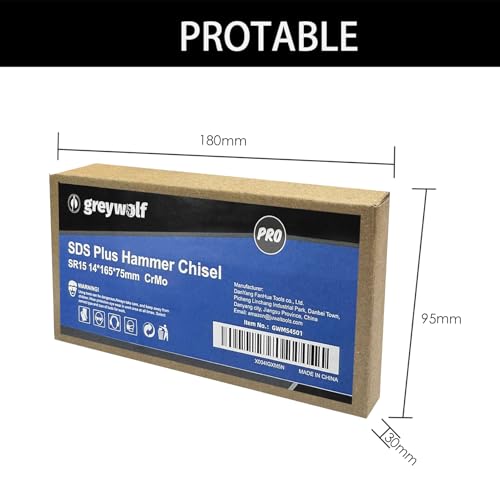 Greywolf SDS Plus Chisel Drill Bit, 3 Inch 20° Crank Angle Wide Bend Chisel, 40CrMo Alloy Floor Scraper, Tile Removal for SDS Plus Rotary Hammer Drill Attachment 9 Greywolf SDS Plus Chisel Drill Bit, 3 Inch 20° Crank Angle Wide Bend Chisel, 40CrMo Alloy Floor Scraper, Tile Removal for SDS Plus Rotary Hammer Drill Attachment - Image 9