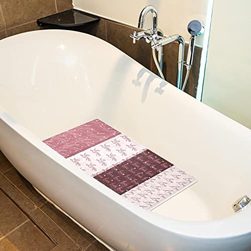 Alfombrilla para bañera antideslizante con ventosas Love Seamless Patterns 6