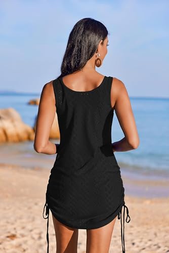 Image of Yuaelria Sundresses Ladies Tropical Vacation Maxi Dress Casual Loose for Women Summer Beach Printed Tank Dress