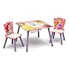 Delta children kids table and chair set with storage 2 chairs included ideal for arts crafts snack time homeschooling homework more disney princess  urban country home decor