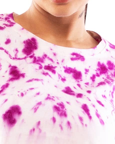 Image of Lappen Fashion Combo of Tie Dye Printed Crop Top | Cotton Round Neck Half Sleeve | Ladies Short | Sprayed T-Shirts | Regular fit Top
