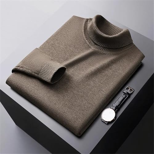Men's Winter Thermal Turtleneck Elastic Cold-Resistant Solid Color Sweater4