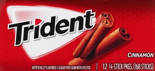 Image of Trident Cinnamon Sugar Free Gum, 14 Pieces (Pack of 144)