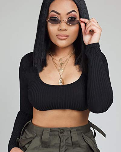 Image of COASION Vintage Small Oval Aesthetic Sunglasses Retro for Women Men Hippie Cool Metal Frame Sun Glasses