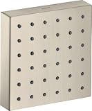 vollverchromte Strahlscheibe hansgrohe Axor Starck ShowerCollection Brausemodul Unterputz 12 x 12; Farbe: Brushed Nickel