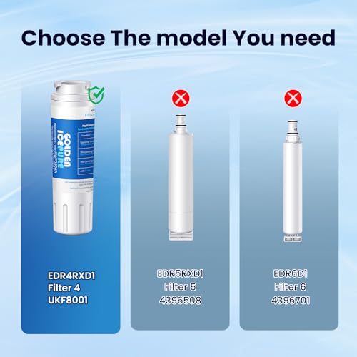 Image of GOLDEN ICEPURE RWF0900A Replacement for MAYTAG UKF8001, Whirlpool Filter 4 EveryDrop EDR4RXD1, EveryDrop Filter 4, Whirlpool 4396395, UKF8001AXX-200, Kenmore 469006, 469992
