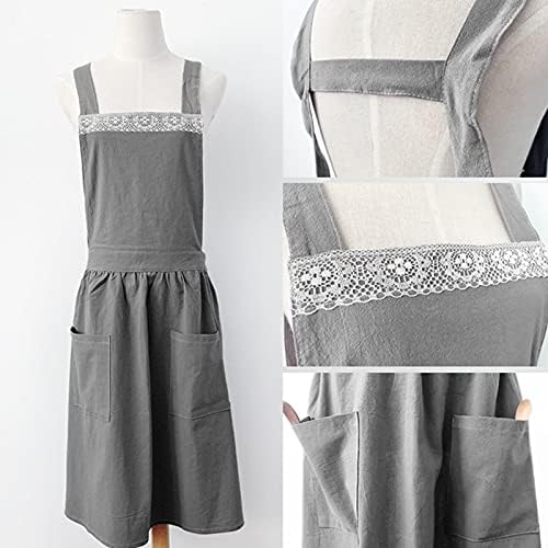 Tablier en Coton pour Fleuriste, Salon de thé, vêtements de Travail, Boulanger, Femme de Chambre, café, Serveuse, pâtissier, Cuisinier (Rouge)