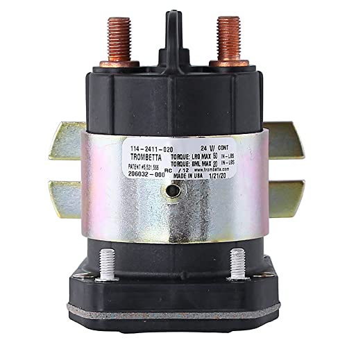 RAREELECTRICAL 24V 4 Terminal Solenoid 225 Amp Continuous Duty Compatible With Trombetta 114-2411-020 White Rodgers 586-905 586-114111 Prestolite 15-551