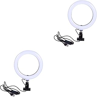 UKCOCO 2pcs computer fill light Remote Control Fill Light Tripod Makeup Light Live Streaming Ring Light selfie light Ring Lamp Fill Lamp Supplementary Lamp make up mobile phone holder 16c