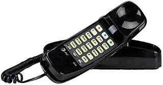 AT&T 210BK 210M Basic Trimline Corded Phone, No AC Power Required, Wall-Mountable, Black