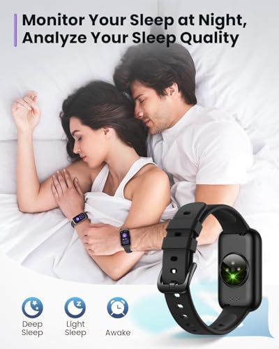 Image of RUXINGX Fitness Trackers,Smart Watches for Men Women with 24 /7 Heart Rate /SpO2 /Sleep Monitor, Fitness Watch with IP68 Waterproof, Health Activity Trackers for Android and iPhone Black