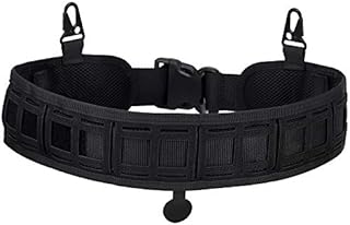 DETECH Tactical Padded Patrol Molle Battle Belt Adjustable Hunting Waist Patrol Belts 1000D High Density Nylon
