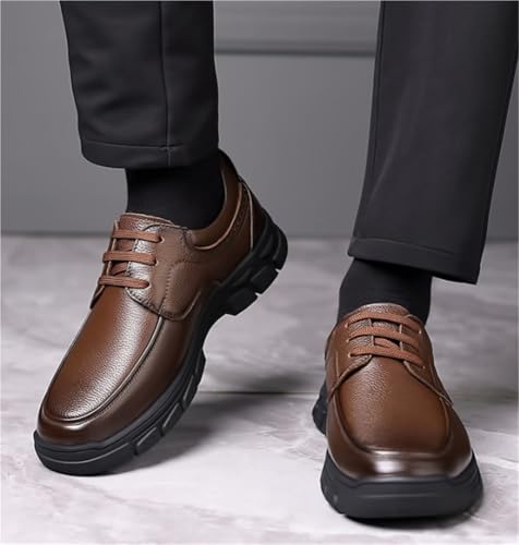 Brogue Business Lace-up Wedding Shoes Platform Oxfords Breathable Comfy Non Slip Rubber Sole Leather2