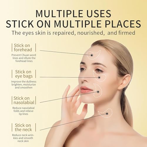 Image of Under Eye Patches for Dark Circles with 24k Gold | Pack of 60 Eye Cooling Gel Pads | Hydrogel Eye Patch Mask with Collagen for Relaxing Eyes, Reducing Puffiness & Wrinkles