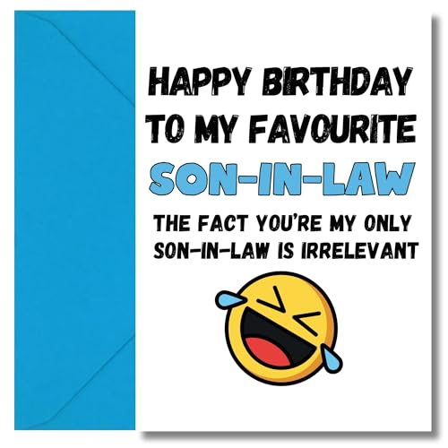 LimaLima Son-In-Law Birthday Card Funny Adult Gift Perfect For 30th 40th 50th