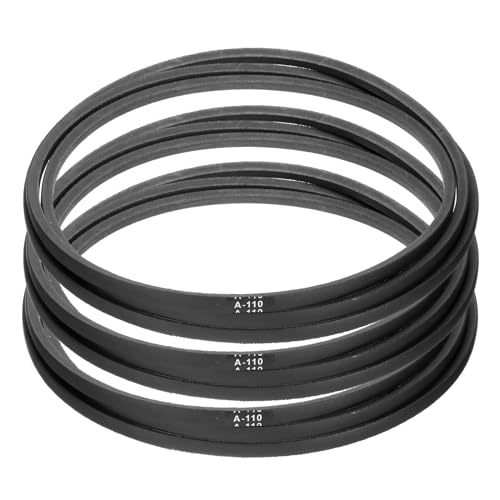 uxcell 3pcs A110 or 4L1120 Classic Wrapped Rubber V-Belt, 110"(2800mm) Inside Circumference, A Profile V Belt