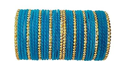 Mahakal glass bangle fancy chuda type bangle set for bridal (pack of 34) (2.4, Sky-blue) For Women (B09VBSTLJ2) Amazon Price History, Amazon Price Tracker