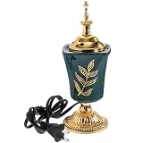 Garneck Electric Incense Burner: Middle Eastern Style Tabletop Censer with Plug - Aromatherapy Incense Holder for Home Yoga Spa Office Meditation Decor