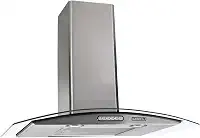 Coifa de Parede de Vidro Curvo, 70cm 4 e 5 bocas, 220V Nardelli