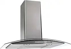 Coifa de Parede 70cm 4/5 Bocas, Nardelli 110V Vidro Curvo Slim Inox