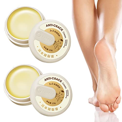 LONGLUAN Winter 2022 Cracked Skin Repair Cream 0.6 oz, Natural & Winter Anti-Cracking Frost, Heel Crack Repair Cream, Cracked Skin Relie Cream Cream, for Rough, Dry and Cracked Feet (2pcs)