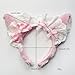 Shurhome Fashionable Sweet Headband Elegant Headpiece Cosplay Props with Plush Ear & Ribbon Bowknot Design for Lady Girls Photography Props