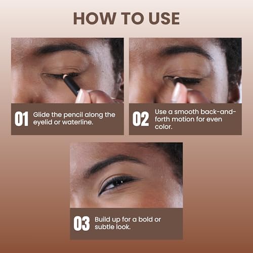 Lápiz delineador de ojos negro POISE Makeup miniatura 6