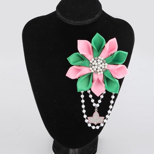 Image of POTIY Pink and Green Sorority Gift Pink Green Brooch Pin Graduation Gifts for Women