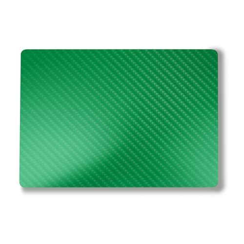 Image of Carbon Fiber Laptop Skin Compatible with Surface Laptop 7 15 inch (2024) - Solid Green - Premium 3M Vinyl Protective Wrap Decal Cover - Easy to Apply | Crafted in The USA by MightySkins