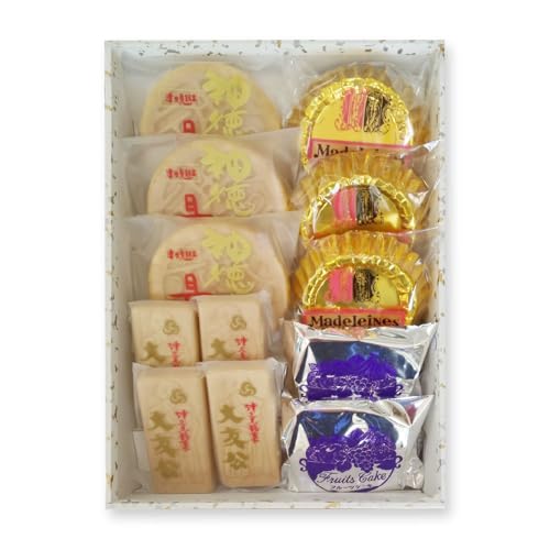 最中と洋菓子の詰合せ(神徳の最中・大友公・マドレーヌ・フルーツケーキ) もなか 最中 粒あん こし餡 マドレーヌ フルーツケーキ 洋菓子 和菓子 茶菓子 詰め合わせ ギフト 大分県産