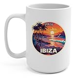 Taza Desayuno Ibiza, Espagne Divertido Taza Café Minimalista Mug Para Recuerdos Leche Decorar