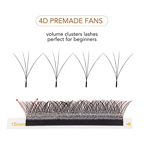 Lunamoon Volume Eyelashes, 4D W Eyelash Extension, Premade Fans Eyelash Extensions, Eyelash Extensions, Pre-Fanned Eyelashes - Image 2