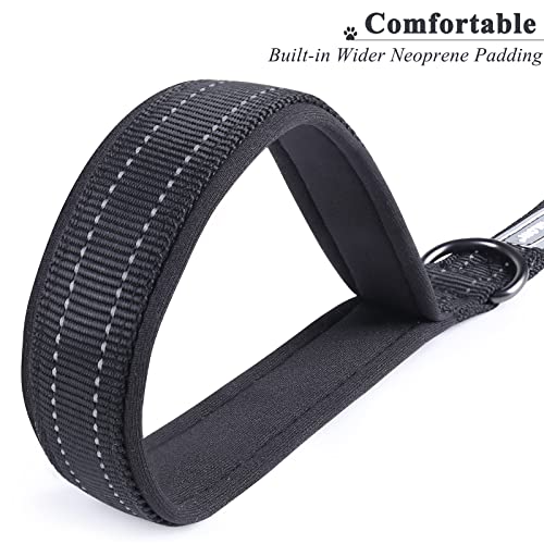 VIVAGLORY Short Dog Lead Closelyt Dog Lead, Leash with Soft Padded Handle for Training & Walking, Padded Neoprene & Heavy Duty, 46cm, Black - Image 3