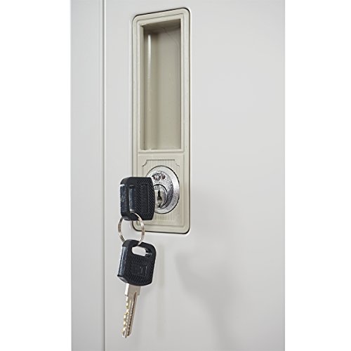 Mendler Spind Boston T163, Garderobenschrank Kleiderspind Umkleideschrank, Metall 180x30x50cm nach ASR A4.1 - grau