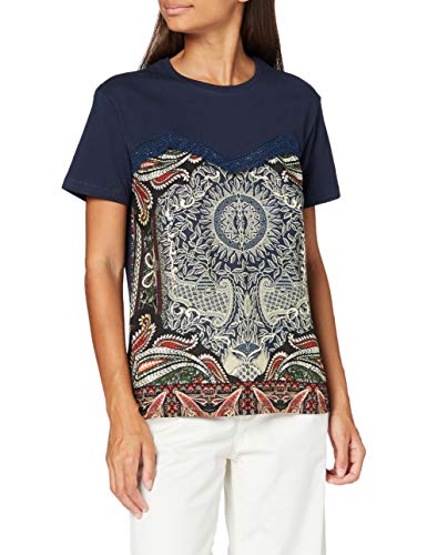 Desigual TS_Maine T-Shirt Femme,bleu , M