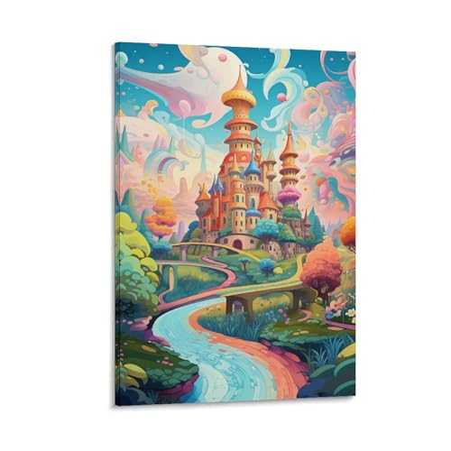 Impression sur toile pays des merveilles premium de 40x60cm pour une élégance murale intemporelle