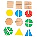 Perfeclan Blocchi di frazioni Geometriche Colorate Manipolazioni di frazioni Puzzle di ordinamento di Forme Blocchi di Modelli per Bambini di Viaggio età dai 3