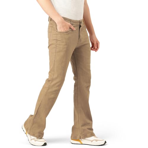 Image of PARIS HAMILTON Men Bootcut Fit Stretchable Bellbottom Denim Jeans