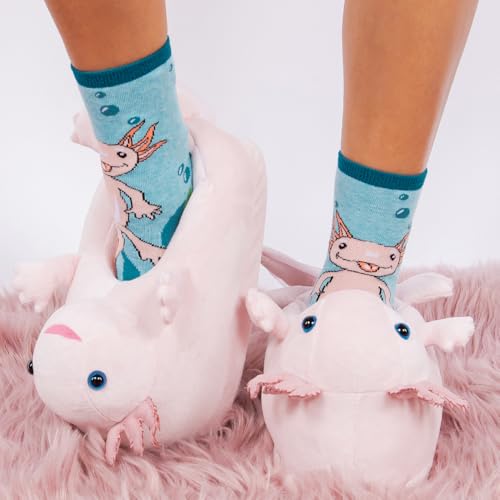 Image of Kids Animal Slippers, Soft Fuzzy Cozy House Shoes