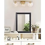 AAZZKANG Wall Mirror Black Rectangle Mirrors for Wall with Wood Framed Decorative for Bedroom Bathroom Living Room Farmhouse Entryway Hanging Small - Image 4
