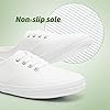 Womens White Canvas Sneakers Low Top Lace-up Canva... #3
