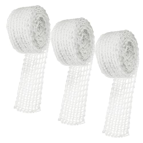 Alipis 3 rollos Malla para Embutidos de Elástica para Carne Curada Herramienta de Embalaje para Carne y Ahumada Resistente para Almacenamiento y Cocción