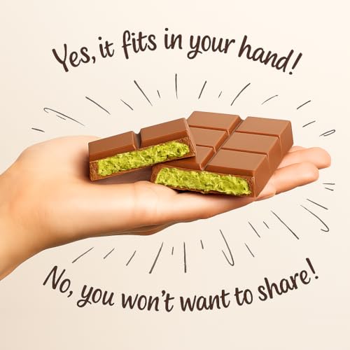 UniqBite Dubai Chocolate Bar Pistachio I Viral Knafeh Chocolate Bar with Pistachio Cream and Kataifi, 3.17 oz (90gr)